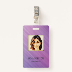 Photo Business ID on Stripes ID Badge