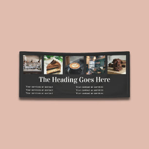 Photo Business Vintage Serif Minimalist Black Banner