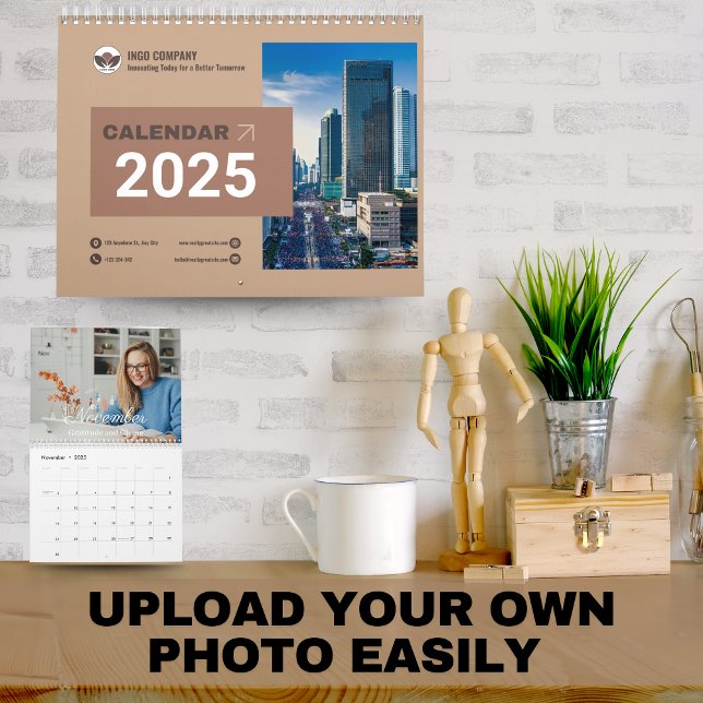 Photo & Business Wall Calendars | Mocha Mousse (Custom Photo & Business Wall Calendars | Mocha Mousse)