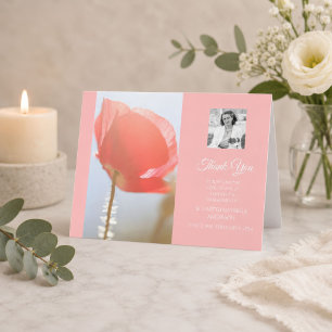 Photo by Sympathy Thank You Elegant Red Poppy Card