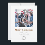 Photo Calendar 2024 Company Logo QR Gold Christmas Holiday Card<br><div class="desc">Photo Calendar 2024 Company Logo QR Code Gold Text Christmas. Available digitally or printed. Simply replace the sample image with your own favourite and personalise the text as required. A handy 2024 calendar is on the reverse along with a QR code to your website for your recipients to display all...</div>