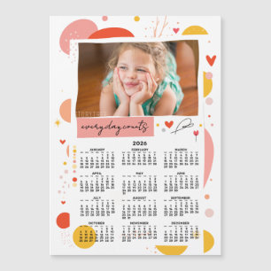 Photo Calendar 2026 Every Day Counts Magnet