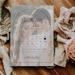 Photo Calendar Save The Date Wedding Arch Card<br><div class="desc">This minimal and modern save the date wedding announcement photo card is the perfect way to inform your friends and family of your upcoming wedding. To move the heart to your wedding date,  select the 'edit using design tool' button or message me for assistance.</div>