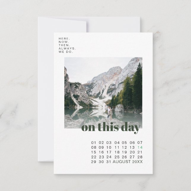 Photo & Calendar | Simple Typography Save the Date (Front)