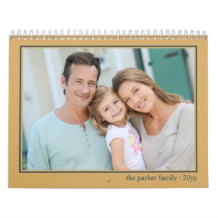 Photo Calendar with Picture per Month Ochre