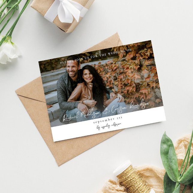 Photo & Calligraphy 14 Mod Horizontal Wedding V2 Invitation (Creator Uploaded)