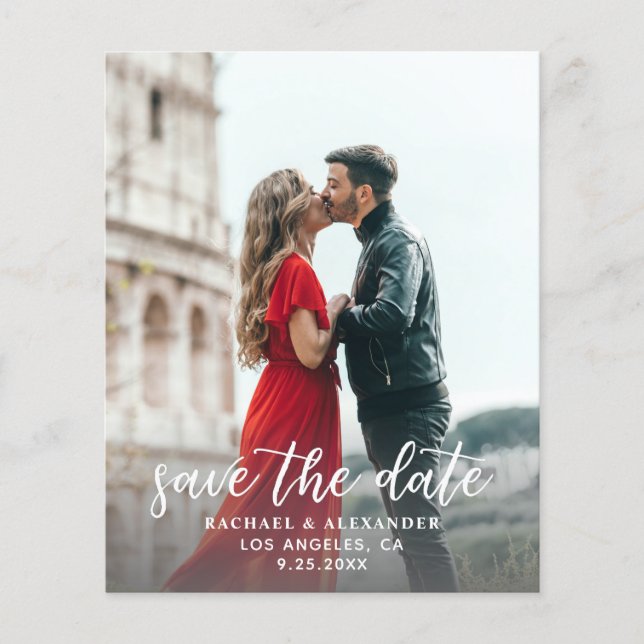 Photo & Calligraphy 2-A Lighter Save the Date Flyer (Front)
