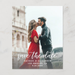 Photo & Calligraphy 2-A Lighter Save the Date Flyer