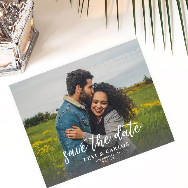 Photo & Calligraphy 2A Lighter Horiz Save the Date Flyer (Creator Uploaded)
