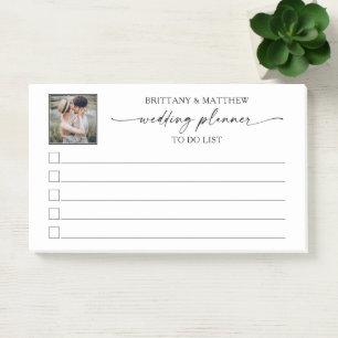 Photo Calligraphy Ink Wedding Planner To Do List Post-it Notes