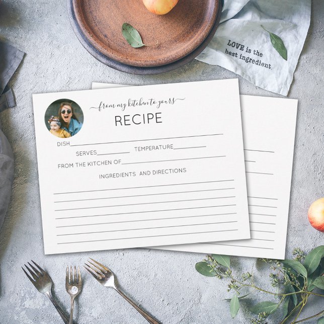 Photo Calligraphy Recipe Card (Creator Uploaded)
