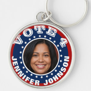 Photo Campaign Template Custom Button Key Ring