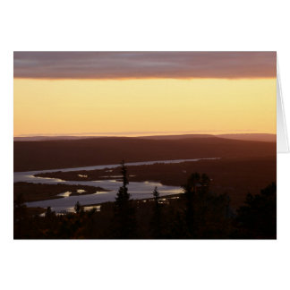 photo card evening mood on Kemijoki