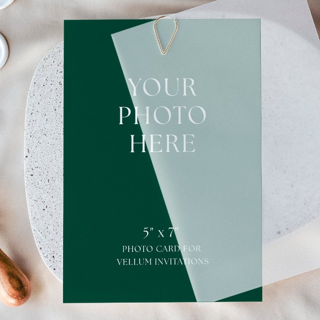 Photo Card for Vellum Wedding Invitations (Creator Uploaded)