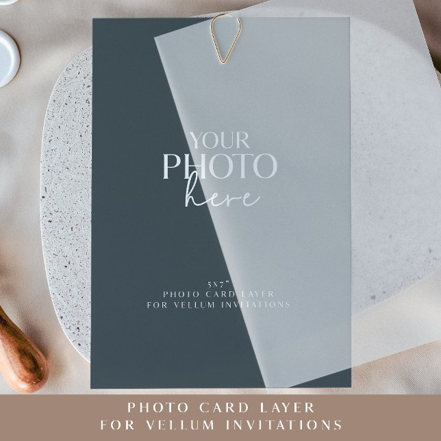 Photo Card for Vellum Wedding Invitations (Creator Uploaded)