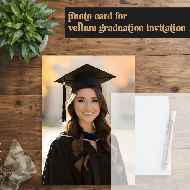 Photo Card Insert for Vellum Graduation Invitation (Creator Uploaded)