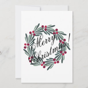 Photo Card Personalise Merry Christmas Script