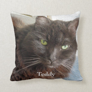 Photo Cat Personalised Name  Cushion
