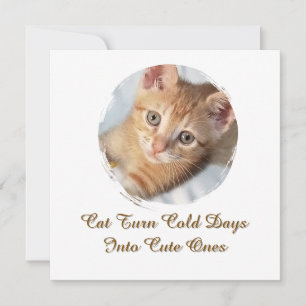 Photo Cat Text, Replaceable, Funny Card