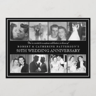 Photo Celebration 50th Wedding Anniversary Invitation