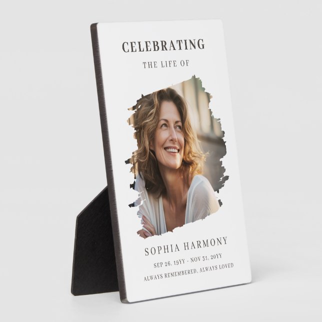 Photo Celebration of Life in Loving Memory Plaque (Side)