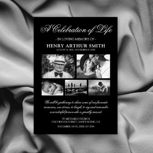 Photo Celebration of Life Memorial Invitation