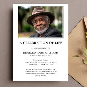 Photo Celebration of Life Memorial Invitation