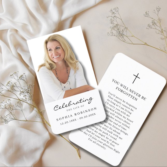 Photo Celebration of Life Memorial Prayer Card (Creator Uploaded)