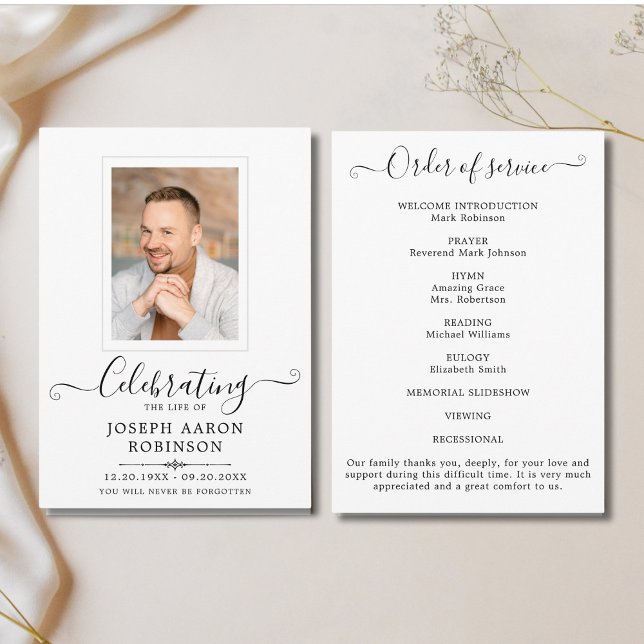 Photo Celebration of Life Order of Service Program (Creator Uploaded)