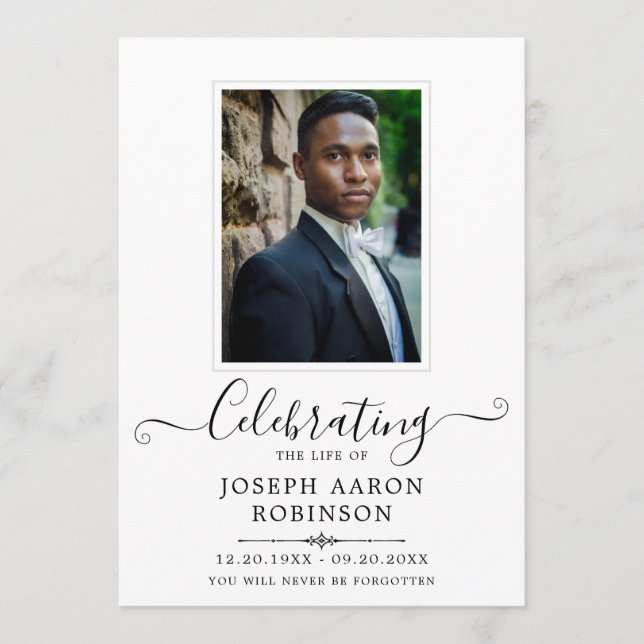 Photo Celebration of Life Order of Service Program (Front)