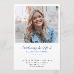 Photo Celebration of Life Order of Service Program