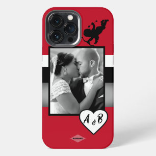 Photo Cell Phone Case White Heart Graphic HAMbWG