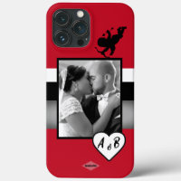 Photo Cell Phone Case White Heart Graphic HAMbWG
