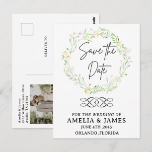 Photo Celtic Knot Wedding Save the Date Postcard