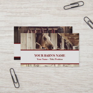 Photo-centric Simple Horse / Equestrian Business Card