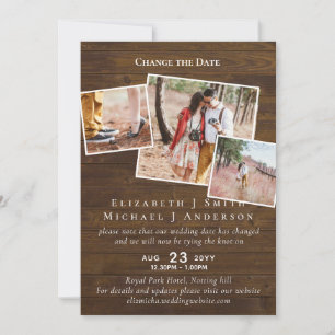PHOTO Change the Date Plans Postponement ANY Event