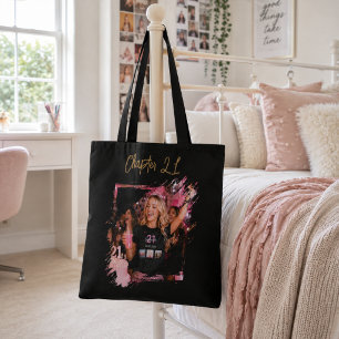 Photo Chapter 21 black gold birthday Tote Bag