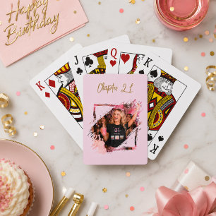Photo Chapter 21 Pink Birthday Party Favours Playing Cards