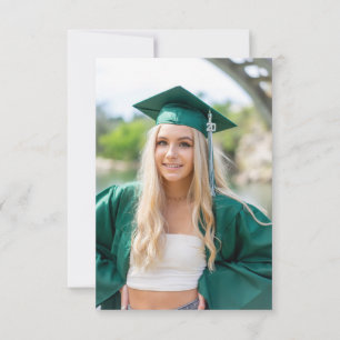 Photo  Cheerleader Black Gold Graduation Party  Invitation