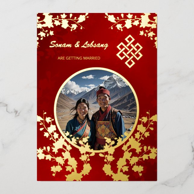 Photo Cherry Blossom Tibetan Wedding (Front)