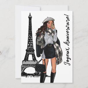 Photo Chic Eiffel Tower, Trendy Paris Birthday Card