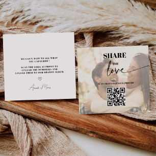 Photo Chic Share the Love QR Code Table Cards