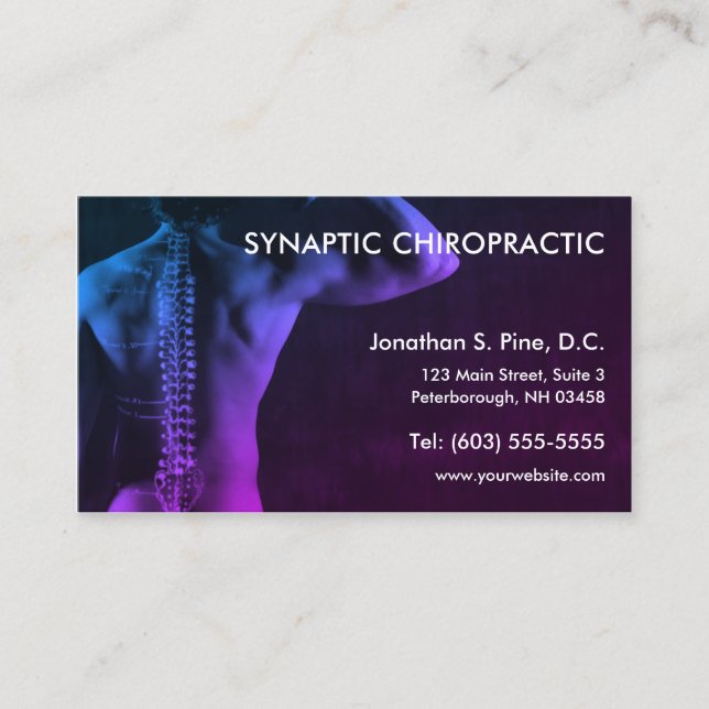 Photo Chiropractic Appointment Cards (Front)
