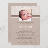 PHOTO CHRISTENING INVITES :: charity 1P (Front/Back)