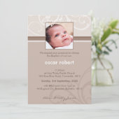 PHOTO CHRISTENING INVITES :: charity 1P (Standing Front)