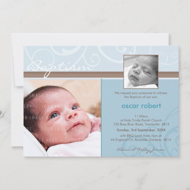 PHOTO CHRISTENING INVITES :: charity 6L (Front)