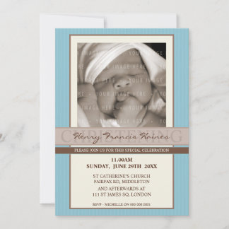PHOTO CHRISTENING INVITES :: elegance 8P