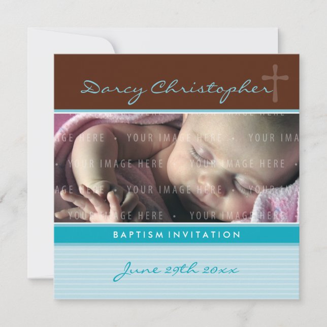 PHOTO CHRISTENING INVITES :: faith 2SQ (Front)