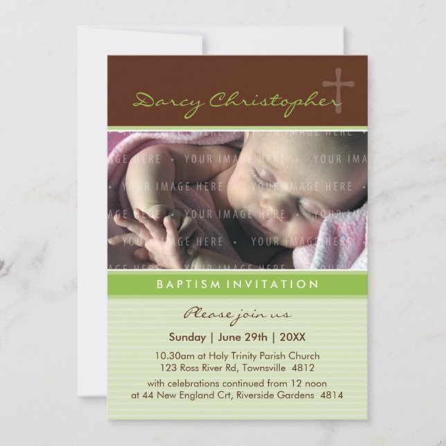 PHOTO CHRISTENING INVITES :: faith 7P (Front)