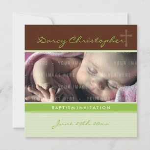 PHOTO CHRISTENING INVITES :: faith 7SQ